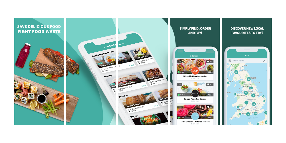 Great screenshot example of TooGoodToGo on the Apple App Store in the United Kingdom